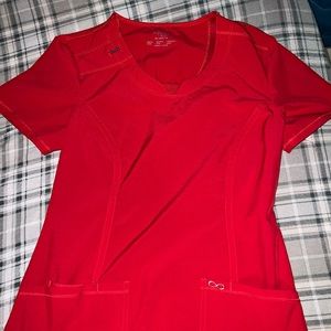 Xs red Cherokee infinity scrub top